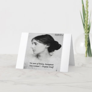 Carte Citation Anonyme de Virginia Woolf était une femme