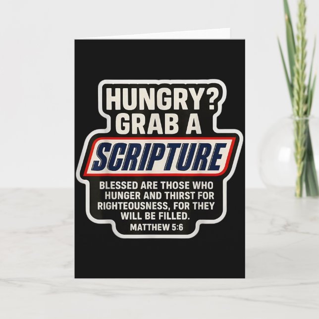 Carte Citation biblique drôle de Matthieu (Devant)