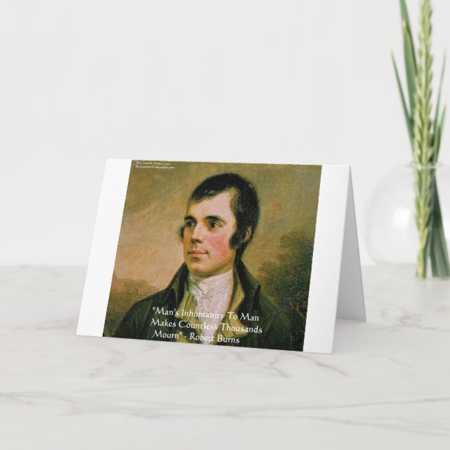 Carte Citation célèbre de Robert Burns (Devant)