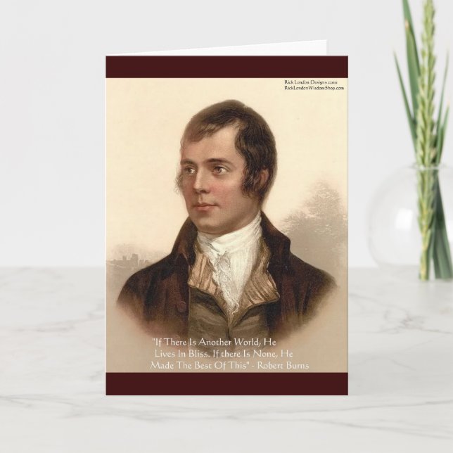 Carte Citation célèbre de Robert Burns (Devant)