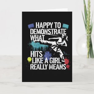 Carte Citation Comme Une Fille Martiale Arts Pride