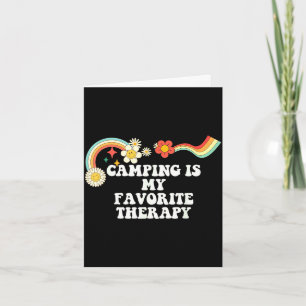 Carte Citation cool groovy le camping est ma thérapie pr