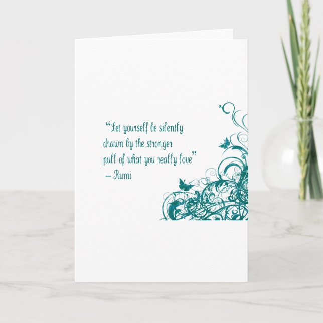 Carte Citation d'amour de Rumi (Devant)