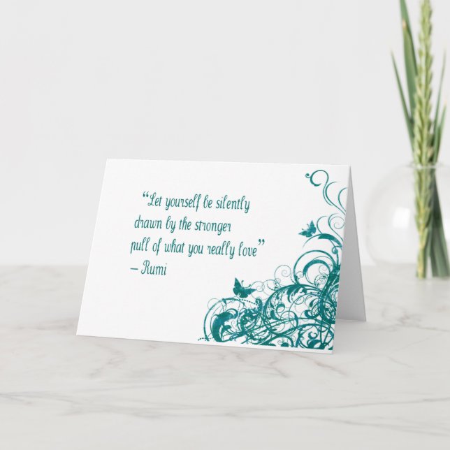 Carte Citation d'amour de Rumi (Devant)