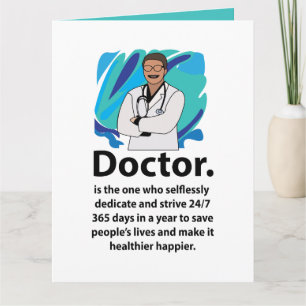 Carte Citation d'appréciation de docteur