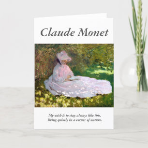 Carte Citation d'artiste de Claude Monet Reading Woman S