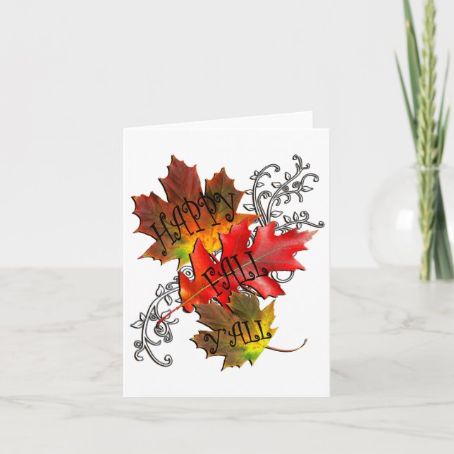 Carte Citation d'automne Bon automne à tous  (Devant)