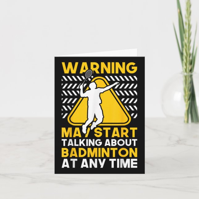 Carte Citation De Badminton Peut Commencer À Parler De B (Devant)