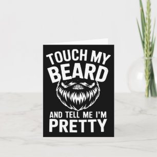 Carte Citation de barbe drôle Touchez ma barbe et dites-