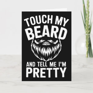 Carte Citation de barbe drôle Touchez ma barbe et dites-