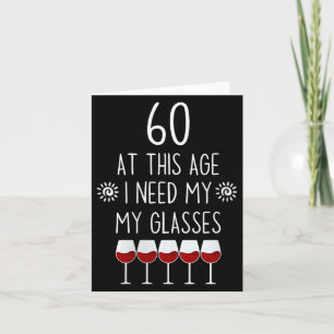 Carte Citation de buveuse de vin pour femmes de 60 ans B