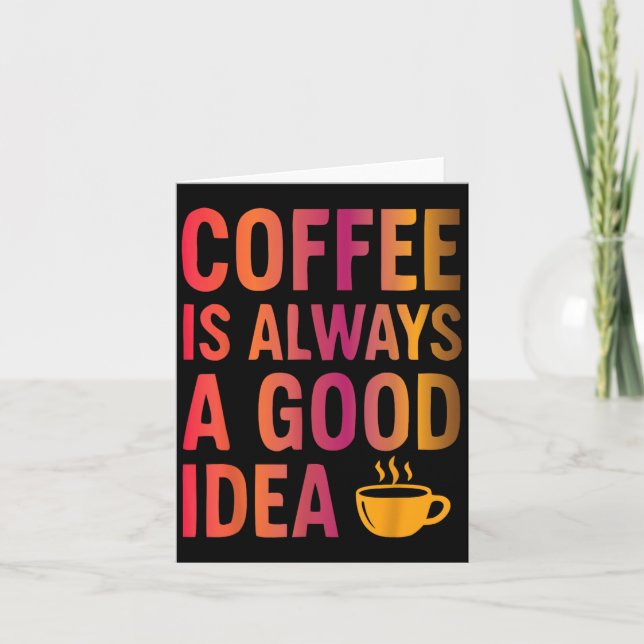 Carte Citation De Café - Humeur Du Matin Addicée À La Ca (Devant)