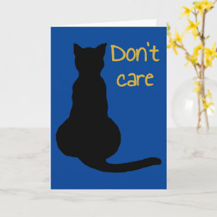 Carte Citation de chat indifférent - Vector illustration