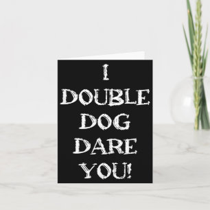 Carte Citation de défi double chien drôle et sarcastique