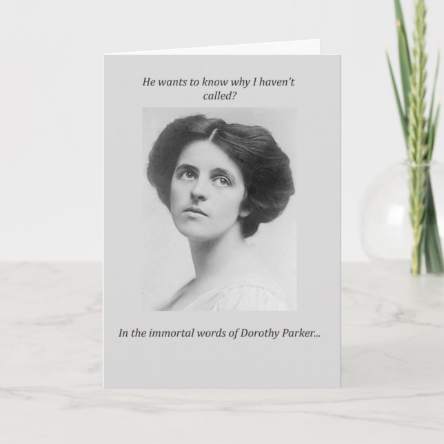 Carte Citation de Dorothy Parker (Devant)