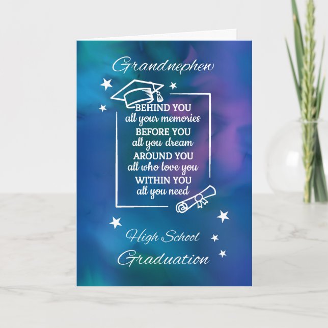 Carte Citation de fin d'études secondaires de Grand-neve (Devant)