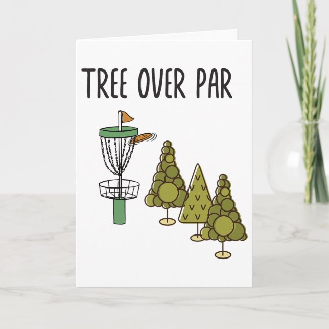 Carte Citation de frisbee drôle - Arbre sur Par. Les arb (Devant)