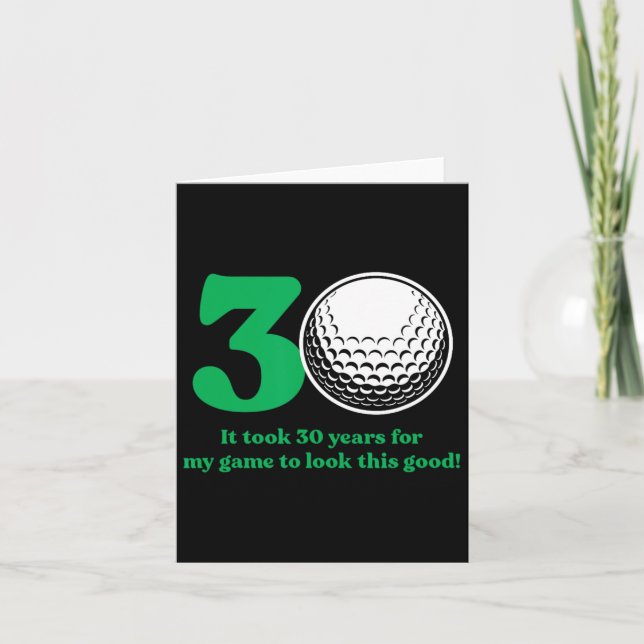Carte Citation de golf de 30 ans Golf 30e anniversaire (Devant)