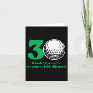 Carte Citation de golf de 30 ans Golf 30e anniversaire