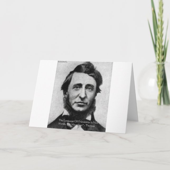 Carte Citation de Henry David Thoreau (Devant)