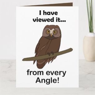 Carte Citation de hibou : Je l'ai vu sous tous les angle