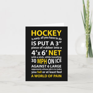 Carte Citation De Hockey Le Hockey Est Un Cadeau Facile 