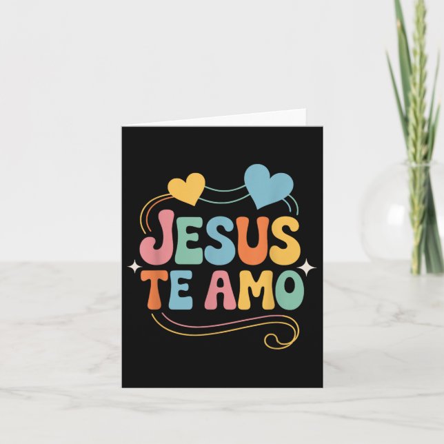 Carte Citation de Jesus Te Ama Espagnol Inspirant Amour (Devant)