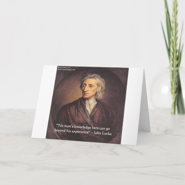 Carte Citation de John Locke sur la connaissance et l'ex (Devant)