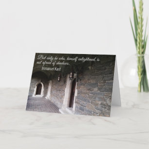 Carte Citation de Kant Cloîtres dans le couloir sombre P