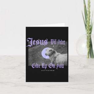 Carte Citation de la Bible de foi chrétienne Jésus agnea