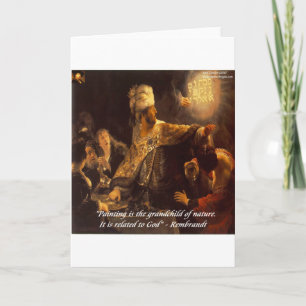 Carte Citation de la fête de Belshazzar et de Rembradt