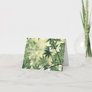 Carte Citation de la nature inspirante Feuilles de l'éra
