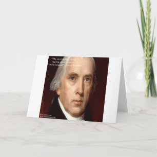 Carte Citation de la sagesse de James Madison sur le "po