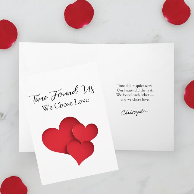 Carte Citation de la Saint-Valentin : Le Temps Nous a Tr (Créateur téléchargé)