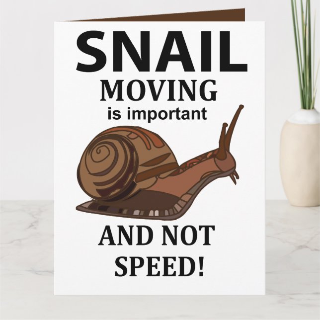 Carte Citation de l'animal escargot Typographie Escargot (Devant)