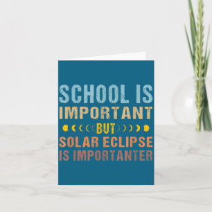 Carte Citation de l'éclipse solaire mignonne École Impor