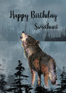 Cartes Loup D Anniversaire Zazzle Fr