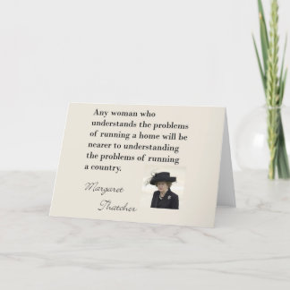 Carte Citation de Margaret Thatcher "courant un pays… "