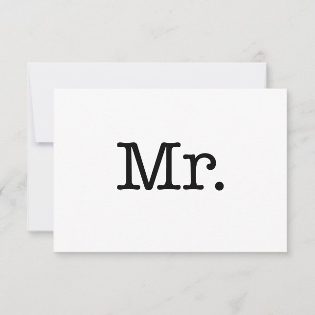 Carte Citation de Mariage d'Anniversaire de M. Noir et B (Devant)