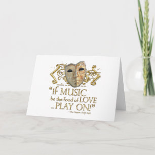 Carte Citation de musique de douzième nuit (version