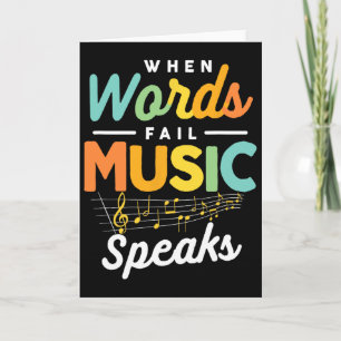 Carte Citation de musique inspirante Musicien Amateur de