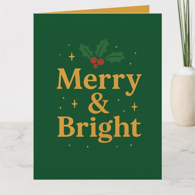 Carte Citation de Noël Merry & Bright (Devant)