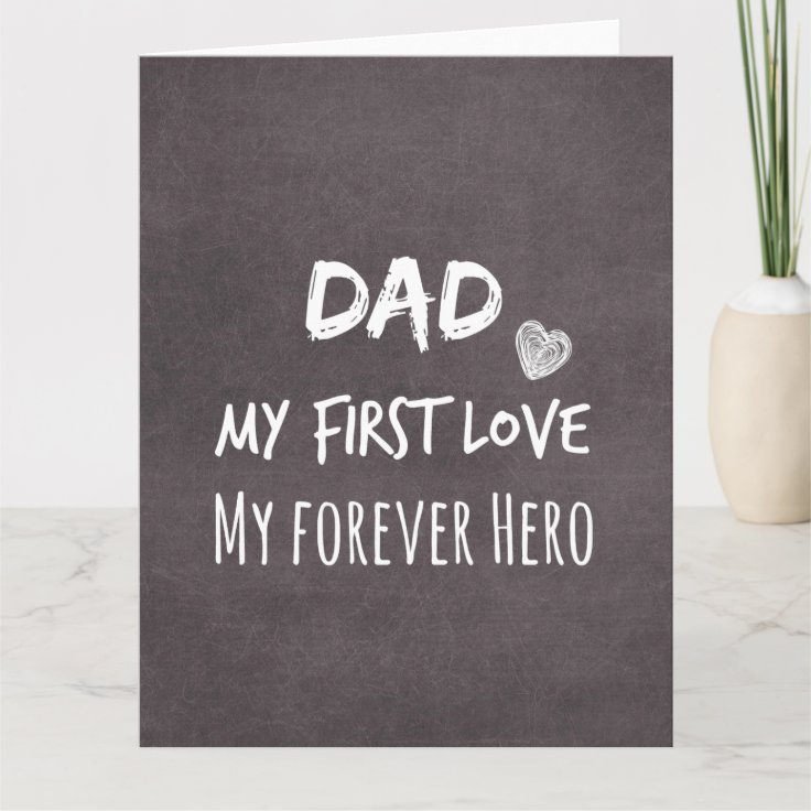 Carte Citation De Papa Mon Premier Amour Mon Heros De Zazzle Fr