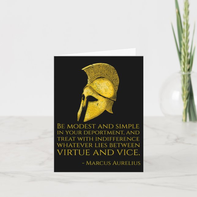 Carte Citation de philosophie grecque stoïque - Marcus A (Devant)