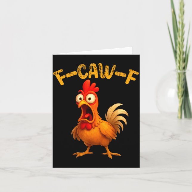 Carte Citation de poulet drôle Coq Animal Meme Humour Di (Devant)