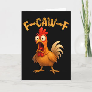 Carte Citation de poulet drôle Coq Animal Meme Humour Di