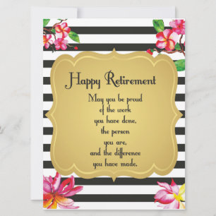 Carte Citation de retraite heureuse Cadeau d'adieu