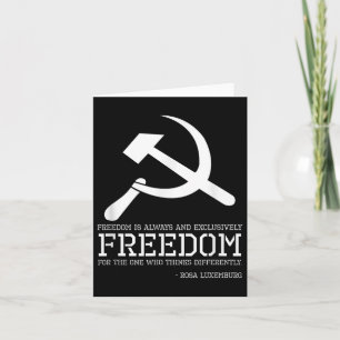 Carte Citation De Rosa Luxemburg Sur La Liberté - Marxis