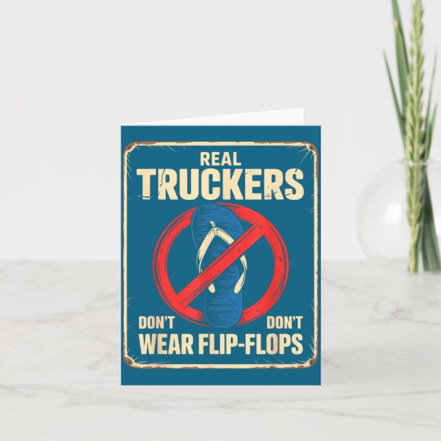 Carte Citation de routier drôle Pas de tongs Fierté du c (Devant)