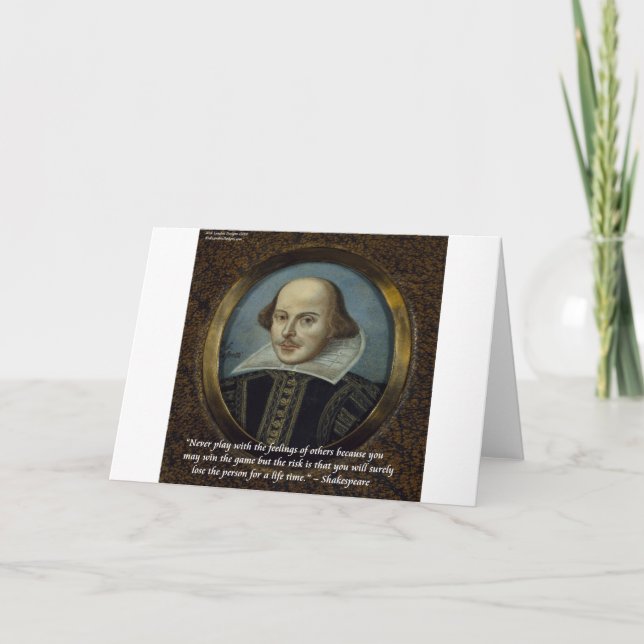 Carte Citation de Shakespeare et de ses célèbres sentime (Devant)